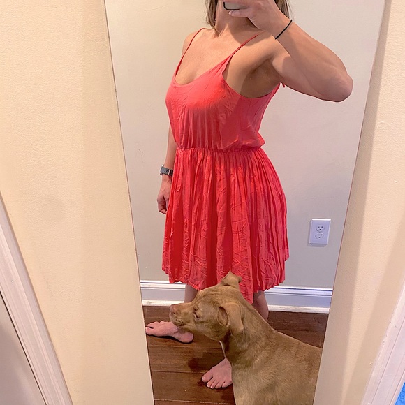 BB Dakota Elin Pleated Spaghetti Strap Dress Small - Picture 5 of 12